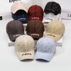 Gorra con letra F de diamantes de imitación para mujer, gorro protector solar, informal, para exteriores, de moda, para primavera y otoño