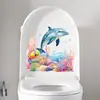 VA-M077 Dibujos Animados Coral Delfín Hogar Dormitorio Baño Inodoro Decoración Pegatinas de Pared Autoadhesivas Venta al por Mayor Comercio Exterior