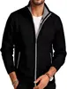 Cárdigan de Punto con Cuello Alto y Cremallera para Hombre Transfronterizo Otoño Invierno Espesado con Felpa para Hombre Abrigo Suéter Casual Cálido Venta al por Mayor