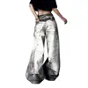 Jeans con Estampado Digital 3D Estilo Americano para Hombres y Mujeres Diseño de Alta Costura Pantalones de Pierna Curva Marca de Tendencia Pantalones de Pierna Ancha