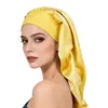 Gorro de ducha largo de una sola capa con ala ancha Pañuelo para la cabeza de alta elasticidad para comercio transfronterizo de Amazon Gorro de satén para dormir para el cuidado del cabello para mujeres
