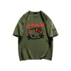 Camiseta de Manga Corta con Estampado de Hello Kitty Estilo Coreano Perezoso y Peculiar Verano Nuevo Top de Cuello Redondo para Mujer