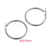 Brincos simples de aço inoxidável oversized brincos de moda personalizados processo de galvanoplastia de aço titânio um par/saco