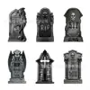 2027 Halloween Lápida Simulación Retro Tablero Hueco de Plástico PP Impresión UV Decoración de Letrero para Jardín Exterior