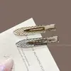 Grampo de cabelo elegante com bolinhas estilo coreano para franja, presilha lateral floral de luxo leve, acessório de cabelo tipo bobby pin