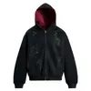 Ropa Vida Diseño Inteligente Estilo Americano Sudadera Cardigan con Pedrería para Hombres y Mujeres, Chaqueta con Capucha Estilo Perezoso para Parejas