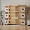 Gabinete para gatos, villa para gatos, nido para gatos de interior, jaula para gatos, casa para gatos de exhibición para tienda de mascotas, madera maciza al por mayor