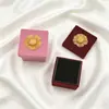 Cajas de Embalaje de Joyería de Alta Gama al por Mayor Transfronterizas en Stock, Anillos, con Forma de Corazón, Octagonales, Redondas, Embalaje de Terciopelo para Joyería