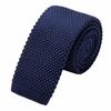 Corbata de punto casual coreana para hombre 5 5.7cm corbata plana fabricantes mayoreo ropa formal corbata plana estrecha
