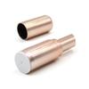 Tubo de batom redondo ouro rosa fivela de plástico batom tubo vazio batom cosmético material de embalagem de concha de plástico