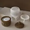Pote de Armazenamento de Gesso Cimentício com Corte Diamante Aroma de Papoula Molde de Silicone Vasinho DIY Vaso de Flores Molde para Copo de Vela