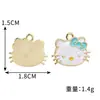 Hello Kitty Colgante Esmaltado de Aleación Charm Colgante para Pulsera DIY Accesorios Colgantes Decorativos para Joyería Bolsos Llaveros