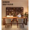 Escritorio que elimina la necesidad de una sala de estar separada, mesa larga grande para uso doméstico en sala de estar, dormitorio, estudio, mesa de lectura y estudio para estudiantes, banco de trabajo