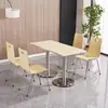 Juego de mesa y sillas para comida rápida, bar de snacks, tienda de fideos, cafetería escolar para estudiantes, comedor de empresa, comedor de fábrica, mesa y sillas de comedor de acero inoxidable