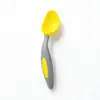 Colher Treinamento Bebê Aprendendo a Comer Suplemento Alimentar Infantil Colher de Arroz Cotovelo Cabeça Torto Utensílios Garfo Colher Bebê Colher Flexível