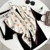 Bufanda Cuadrada Grande de Moda 90 Satén de Sarga Bufanda de Seda Estampada Turban Versátil Bufanda Chal