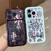 Funda Compatible con iPhone 16 17promax, Manzana, Patrón Cruzado, Transformación Instantánea, Transparente, Cielo Estrellado Dopamina