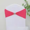 Funda para silla sin nudos, termoadhesiva, con lazo de flores y pedrería, con banda elástica y pedrería, ideal para bodas, eventos y comercio exterior.