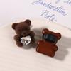 Versão coreana de sapatos retrô joias de flor flor margarida flocado strass urso fivela de sapato acessórios de joia material diy atacado
