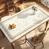 Mantel de Lujo Ligero Estilo Francés, Estilo Ins, Impermeable, Resistente al Aceite, Lavable, Tapete Cuadrado para Mesa de Comedor de Uso Doméstico, Salvamanteles Aislante del Calor