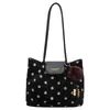 Bolso de mano retro de gamuza para otoño e invierno para mujer, nuevo bolso de hombro de moda 2026 con lunares para el trabajo, bolso tote de alta gama