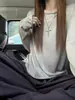 Cárdigan protector solar suave, ligero y ligeramente transparente para mujer, prenda exterior de verano holgada y adelgazante, top de manga larga, camiseta de estilo casual