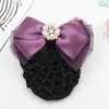 Acessórios de Cabelo Atacado Estilo Coreano Headwear Profissional Rede de Cabelo com Laço Headwear de Banco Hotel Grampo de Cabelo para Comissária de Bordo Enfermeira