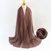 Lenço de chifon com pérolas transfronteiriço para mulheres, lenço bolha liso, lenço de cabeça versátil, atacado de fabricante malaio de lenços de seda