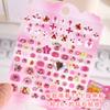 Auténtico oso de fresa autorizado, princesa Blancanieves de hielo con pegatinas adhesivas para uñas infantiles con pegatinas de diamantes para uñas