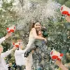 Máquina de Bolhas, Roupão, Adereços de Foto para Madrinhas, Cerimônia de Casamento Especial 2025 Novo Jogo de Atmosfera Portátil para Pegar a Noiva e Bloquear a Porta