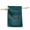 Bolsa de Terciopelo con Cordón y Estampado Dorado, Bolsa de Terciopelo Colorida con Cordón para Almacenamiento, Logo Personalizable, Bolsa de Empaque para Pendientes y Joyería
