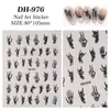 Pegatinas para Uñas de Dedo Calavera de Halloween Planas Adhesivas Calavera Oscura Uñas DIY Pegatinas de Arte para Uñas Joyería Estilo Dh