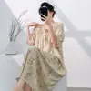 Novo Pijama de Algodão e Seda Fino para Primavera 2026 para Mulheres, Longo Acima do Joelho, Loungewear Casual Solto de Alta Qualidade para Gestantes