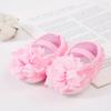 Versión coreana de zapatos para bebé recién nacido con flores, suela suave, bonitos zapatos de princesa para bebé niña, 3-5-8 NS, zapatos para niños pequeños, zapatos de vestir