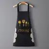 Delantal Impermeable y a Prueba de Aceite Nuevo y de Moda para Mujeres, Uso en Cocina, Cocina Casera, Mangas de Dios de la Cocina, Cinturón de Trabajo para Hombres, Trabajo Estampado