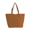 Bolso Tote de Gamuza de Gran Capacidad para Mujer 2025 Otoño Retro Blando Remache Casual Ropa de Trabajo Bolso de Hombro Axila