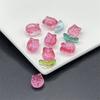 Cuentas de vidrio de 10 x 12 mm con agujero vertical en forma de tulipán, accesorios de bricolaje para pulseras sueltas europeas retro