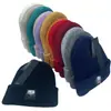 Sombreros de Otoño e Invierno Comercio Electrónico Transfronterizo Sombreros de Punto para Hombres y Mujeres Ropa de Trabajo Casual Europea y Americana Sombreros Cálidos para el Frío Sombreros de Lana Bordados con Letras