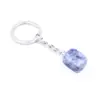 Llavero Colgante Asimétrico de Piedra Ágata de Cristal Natural Colgante para Bolso Suministro Transfronterizo Colgante DIY