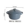 Olla de Estofado Impermeable Cerámica de Lujo Ligero Olla Pequeña para Sopa con Tapa Olla de Estofado Binatural Hogareña Nido de Pájaro para Niños Tazón para Huevo al Vapor