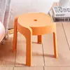 Taburete de Plástico Grueso para el Hogar Apilable Moderno Minimalista Creativo Taburete Redondo para Sala de Estar Silla para Mesa de Comedor Taburete de Molinillo