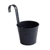 Gancho Negro Desmontable Transfronterizo Maceta de Hierro Cubo Colgante Cubo de Lata Montado en Pared Maceta Colgante para Plantas Suculentas