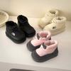 Botas de nieve para niños, zapatos de invierno para bebés y niños pequeños, forrados con vellón, de algodón, para niños y niñas, botas de algodón impermeables.