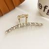 Horquilla con diamantes de imitación estilo coreano, estilo retro, con forma de perla, accesorios para el cabello sencillos japoneses y coreanos, con forma de cruz, joyería geométrica