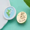 Cabezas de Sellos de Cera Serie Floral en Relieve, Diseños Artísticos de Plantas, Cerezo, Crisantemo Silvestre, Cabezas de Sellos de Cera de Latón Macizo al por Mayor