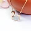 Guan Yu Diamante Natural Sudafricano Acero de Titanio Colgante Collar de Cisne Fábrica de Joyería Venta al por Mayor Dropshipping S2071313