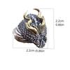 Anillo de Dragón Temu Personalidad Dragón Anillo Abierto para Hombre Anillo Dominante de Dragón y Serpiente Anillo Único Joyería Vintage Moda Estilo Nacional
