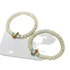 Pulsera Doble Completa Cristal Blanco Natural Jade Blanco Bodhi Pulsera Natural Roja del Sur Accesorios de Mano Wen Play