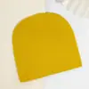 Gorro de punto liso transfronterizo, simple y versátil, gorro de lana de moda nicho, gorro de cúpula cálido para exteriores, directo del fabricante