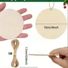 Piezas de Madera Pintadas a Mano para Manualidades Árbol de Navidad Infantil con Agujeros Regalo Etiquetas de Madera Decoraciones para Fiestas Manualidades de Madera Etiquetas para Colgar